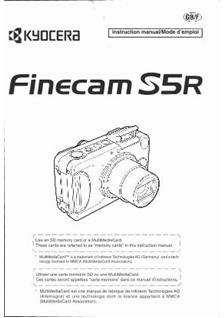Kyocera Finecam S 5 R manual. Camera Instructions.